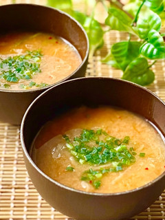 お湯を注ぐだけ☆簡単キムチ味噌汁-レシピのメイン写真