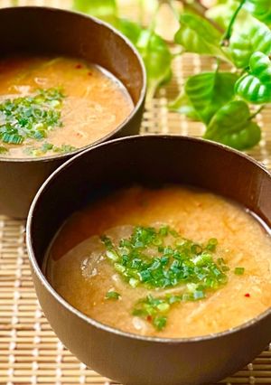 お湯を注ぐだけ☆簡単キムチ味噌汁-レシピのメイン写真