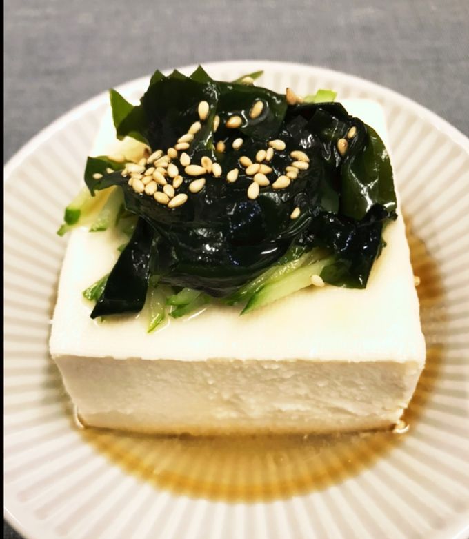 ごま油香るワカメと胡瓜の白だし冷奴-レシピのメイン写真