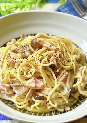 ワンパンで簡単☆きのこクリームパスタ-レシピのメイン写真