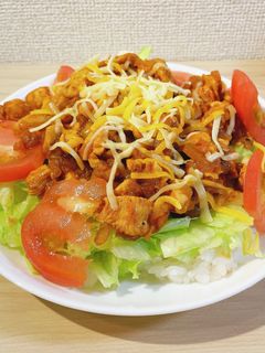 美味い‼️鶏むね肉で作るタコライス☆-レシピのメイン写真