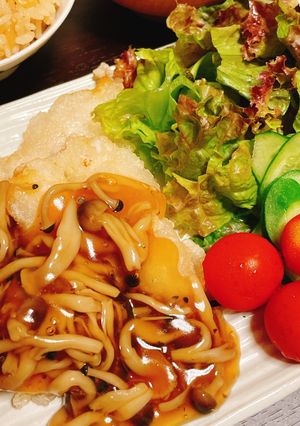 餡はレンジにお任せ！魚のキノコあんかけ-レシピのメイン写真