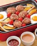 ハンバーグのぎゅうぎゅう焼き