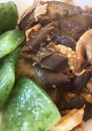 糖質制限、ラカンカで茄子と豚こま味噌炒め-レシピのメイン写真