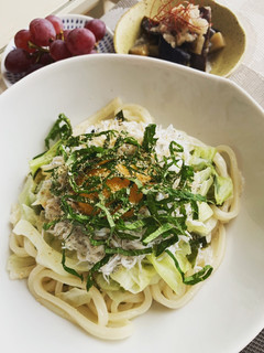 栄養たっぷりしらすの釜玉うどん-レシピのメイン写真