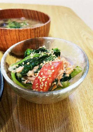 こまツナ胡麻だれトマト-レシピのメイン写真