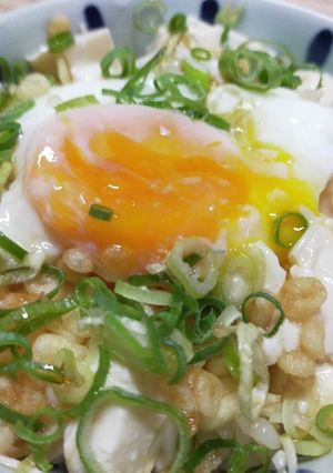 我が家の丼 温泉玉子の豆腐丼-レシピのメイン写真