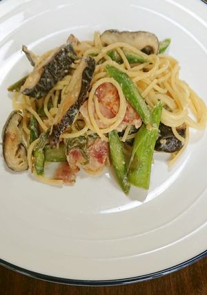 じゃんぼ乾しいたけのパスタ　香福茸　-レシピのメイン写真