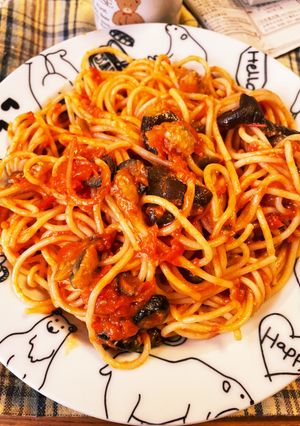 シーフドとナスとオリーブのトマトパスタ-レシピのメイン写真