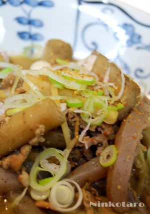 ごぼうとこんにゃくの味噌煮（圧力鍋使用）-レシピのメイン写真