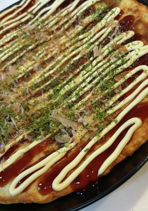 簡単！残りご飯でお餅入り風お好み焼き-レシピのメイン写真