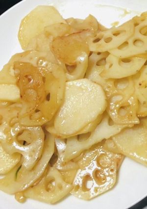 ザクほく、レンコンと山芋のきんぴら-レシピのメイン写真