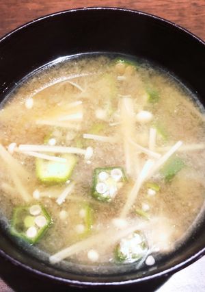 とろ〜り【オクラとえのきの味噌汁】-レシピのメイン写真