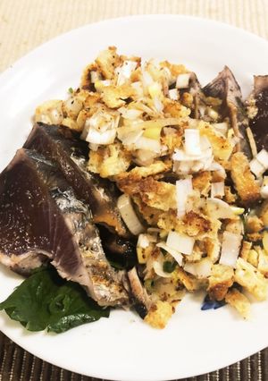 カツオのたたき　カリッと薬味のせ-レシピのメイン写真
