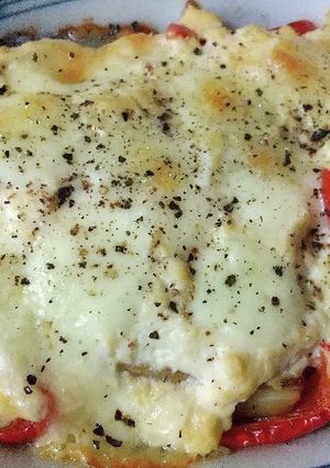 なすとパプリカに豆腐チーズのせ-レシピのメイン写真