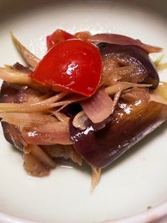 簡単ナスとトマトとみょうがの和え物-レシピのメイン写真