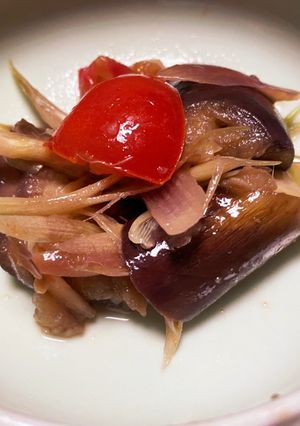 簡単ナスとトマトとみょうがの和え物-レシピのメイン写真