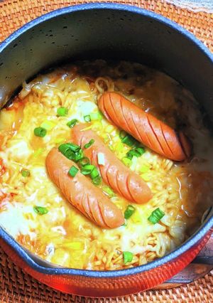 辛ラーメンでチーズラッポギ-レシピのメイン写真
