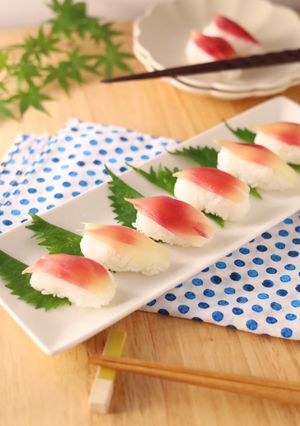 可愛い♡みょうが寿司 調味料はすし酢だけ-レシピのメイン写真