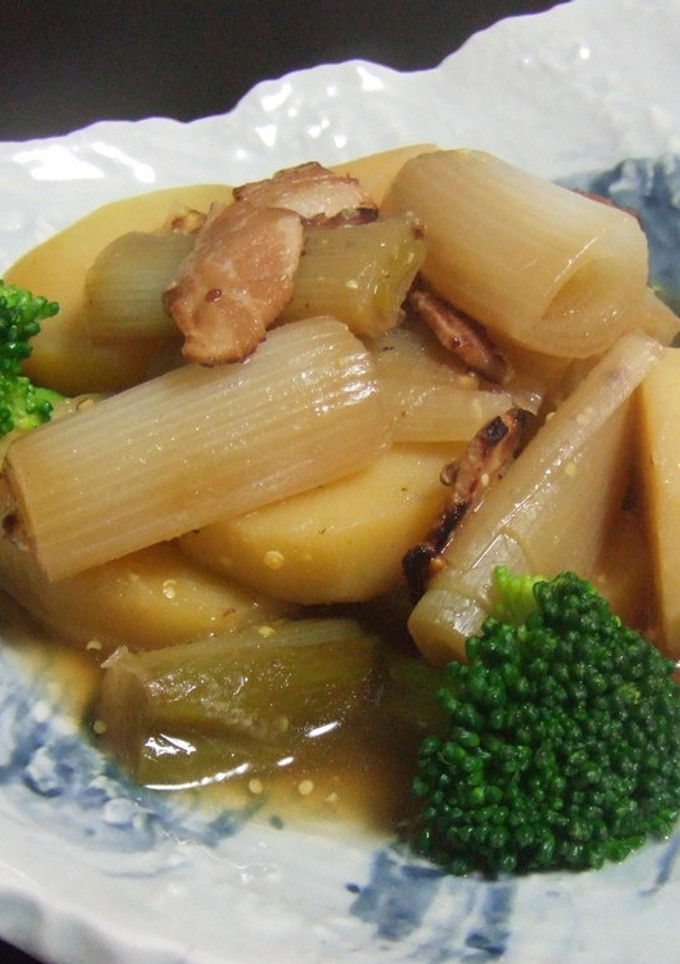 とろとろ長ネギとじゃがいもの煮物-レシピのメイン写真