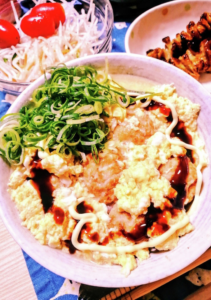 おやぢ的 たこ焼き丼（玉子とじ）-レシピのメイン写真