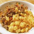 我が家の丼 野菜入り2色丼