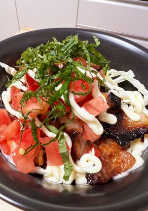 我が家の丼☆豚バラブロックの甘味噌焼き丼-レシピのメイン写真