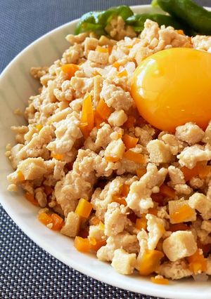 高野豆腐入り・ふっくら鶏そぼろ丼♪-レシピのメイン写真