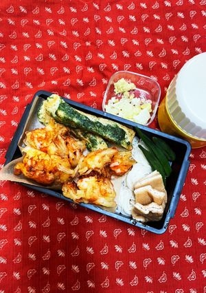2022.8.19.かき揚げそうめん弁当-レシピのメイン写真