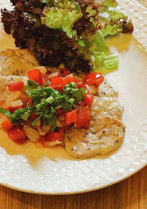 赤いビネガー風味のポークソテー-レシピのメイン写真
