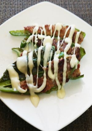 万願寺とうがらしのひき肉詰めチーズソース-レシピのメイン写真