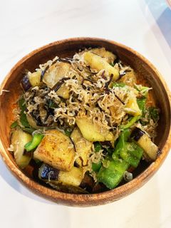 ナスとピーマンのじゃこ炒め-レシピのメイン写真