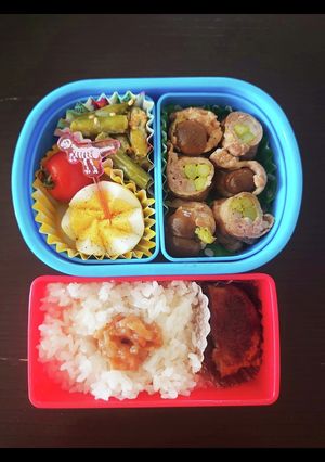 豚のアスパラ巻＆しめじ巻弁当-レシピのメイン写真