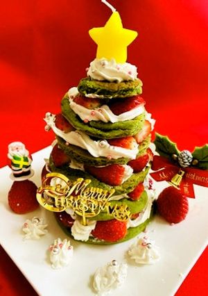 グルテンフリー☆Xmasツリーパンケーキ-レシピのメイン写真