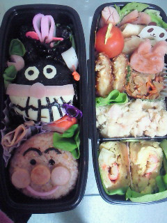 キャラ弁 アンパンマン バイキンマン-レシピのメイン写真