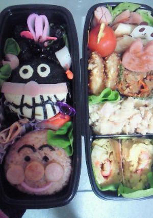キャラ弁　アンパンマン　バイキンマン-レシピのメイン写真