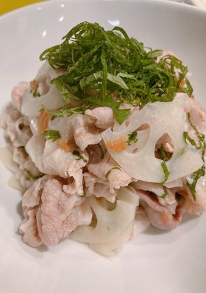 豚しゃぶとレンコンの梅和え-レシピのメイン写真