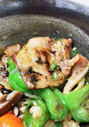 バーベキューの残りで豚カルビ丼-レシピのメイン写真