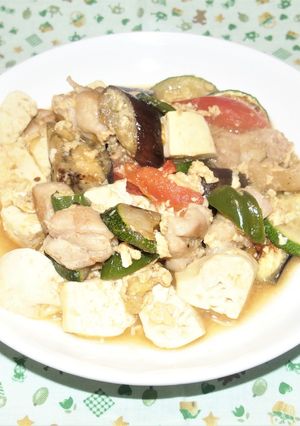 夏野菜と鶏肉のチャンプルー-レシピのメイン写真