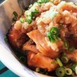 我が家の丼☆焼鮭と特製旨辛みぞれ丼!