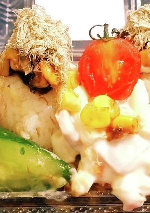 とろろ海苔煮コーンマカロニトマ胡瓜サラダ-レシピのメイン写真