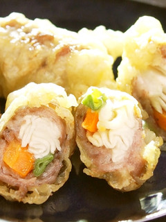 かんぴょうの豚肉巻き天ぷら【食遺産】-レシピのメイン写真
