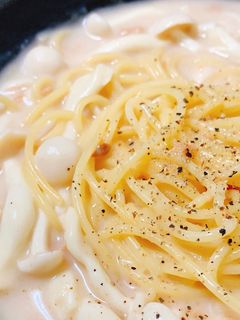 鮭としめじのクリームパスタ-レシピのメイン写真