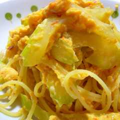รูปของ セロリの豆板醤ミルクパスタ
