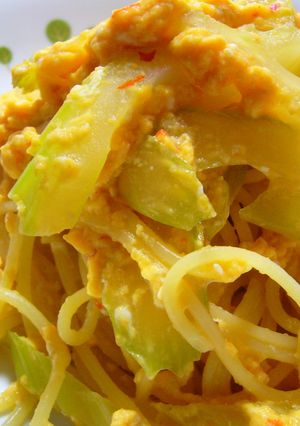 セロリの豆板醤ミルクパスタ-レシピのメイン写真