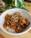 我が家の丼　ごぼうと豚肉のスタミナ丼