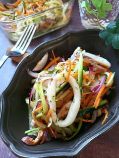 イカとたっぷり野菜の粒マスタードマリネ-レシピのメイン写真