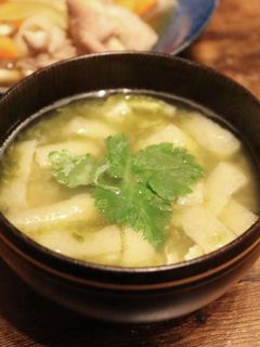 簡単時短!あおさお揚げの味噌汁-レシピのメイン写真