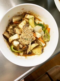 レンジ肉無豆腐冷やし塩ラーメン味野菜炒め-レシピのメイン写真