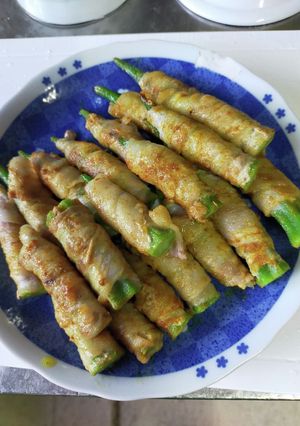 肉巻きオクラ!カレー味！-レシピのメイン写真